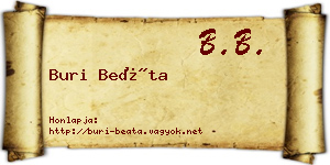 Buri Beáta névjegykártya