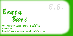 beata buri business card